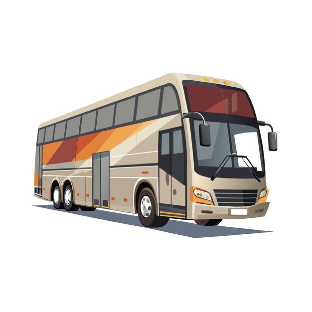 Realistic Bus vector illustration concept