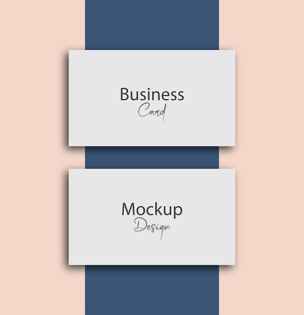 Vector realistic business card mockup