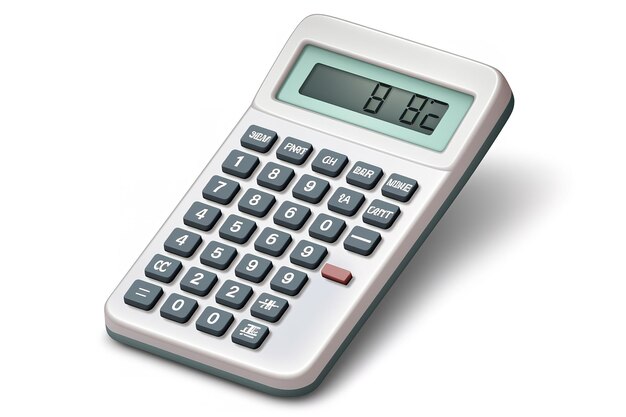 Vector realistic calculator vector design illustration isolated on white background