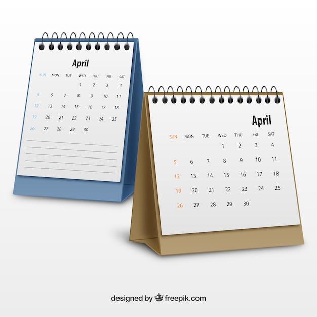 Vector realistic calendars