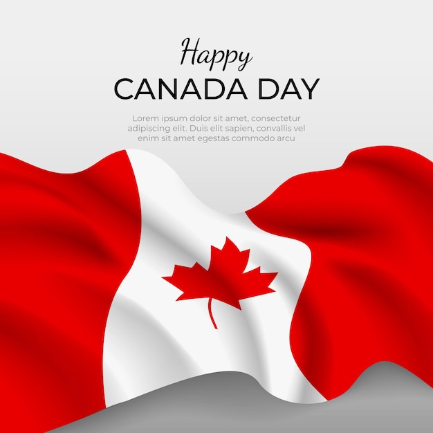 Vector realistic canada day concept