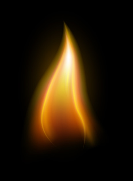 Realistic candle flame  element