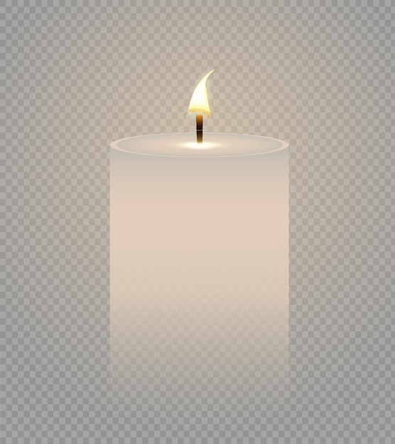 Vector realistic candle isolated.