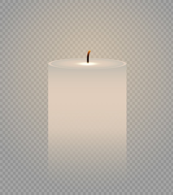 Realistic candle isolated.