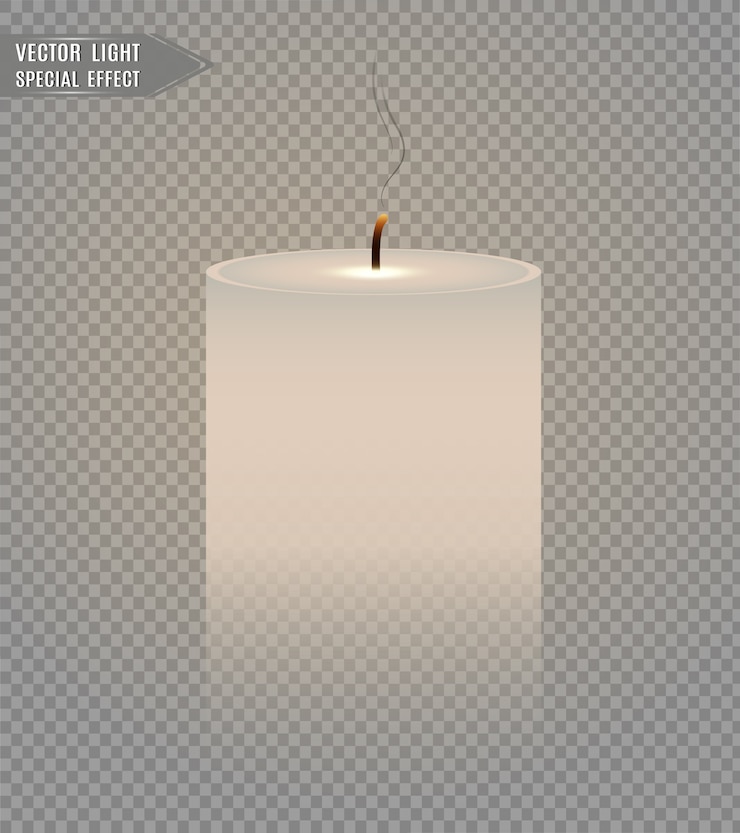 Vector realistic candle isolated.