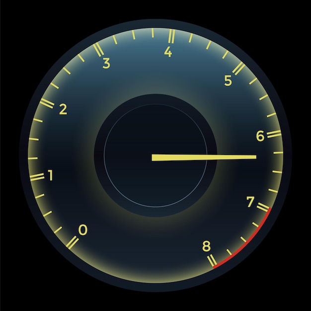 リアルな車のダッシュボードタコメーターPrm測定ゲージアナログパネルのバイクまたはオートバイのモーター回転インジケーターカウンターカラフルなインフォグラフィック要素
