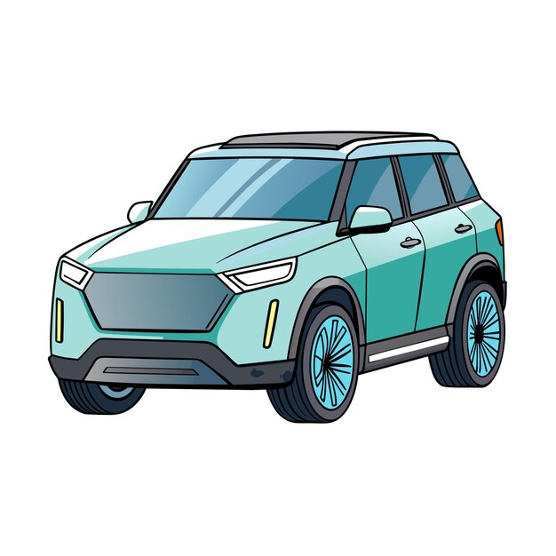 realistic car vehicle vector illustration concept