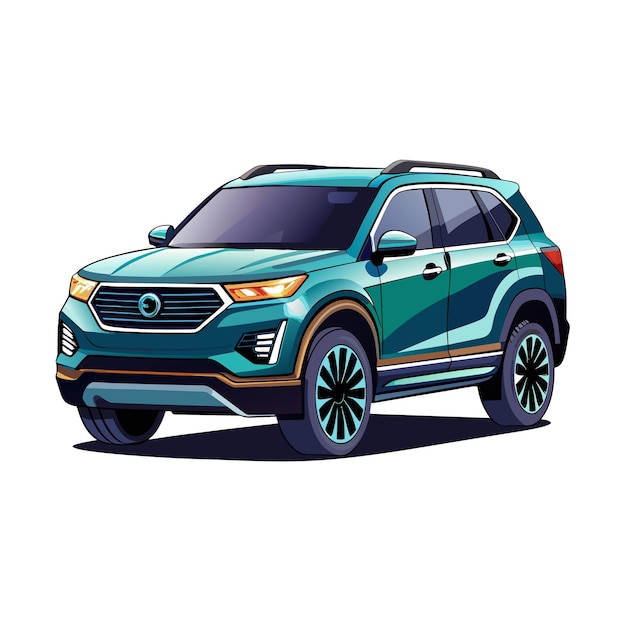 realistic car vehicle vector illustration concept