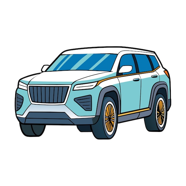 realistic car vehicle vector illustration concept