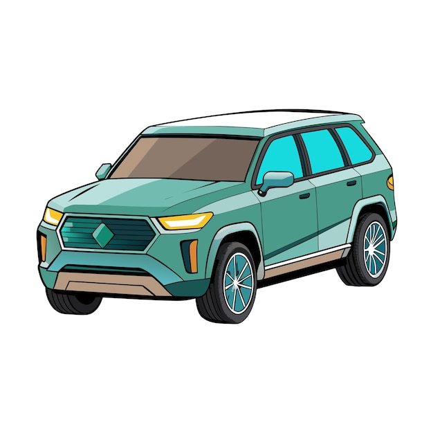 realistic car vehicle vector illustration concept