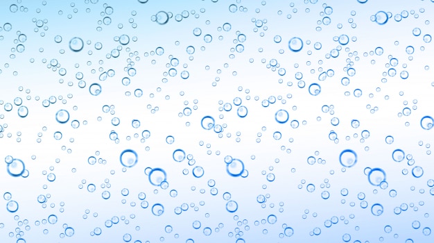 Realistic carbonated mineral water bubbles