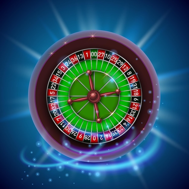 Realistic casino gambling roulette wheel. Cover background. Vector illustration