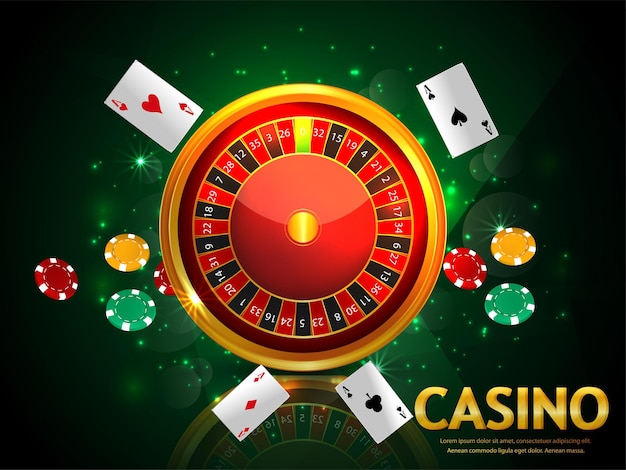 Realistic casino online gambling game background