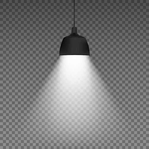 Realistic ceiling lamp isolated on transparent background Vector illustration