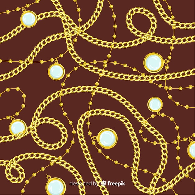 Vector realistic chain background