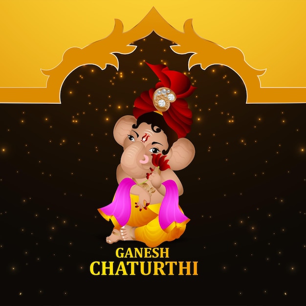 Realistic character of lord ganesha for ganesh chaturthi