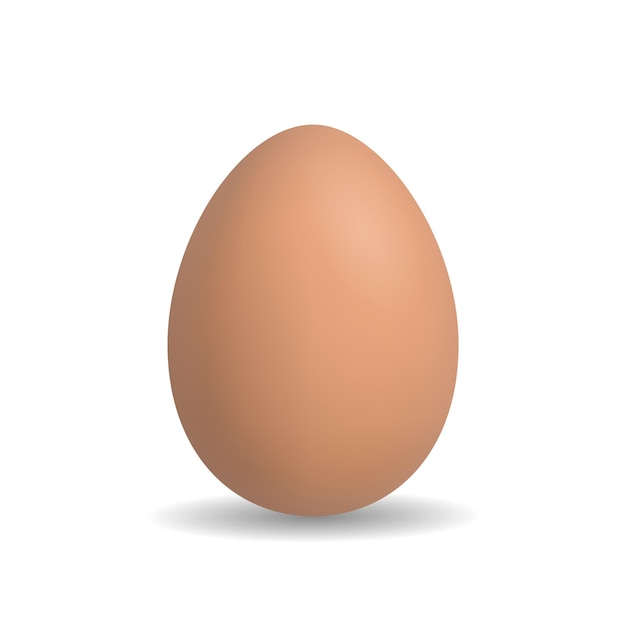 realistic chicken egg isolated on white background. 3D illustration.