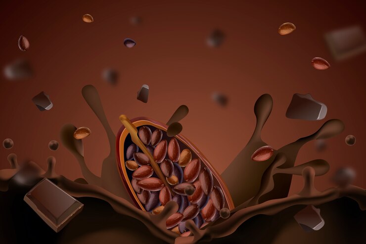 Vector realistic chocolate background