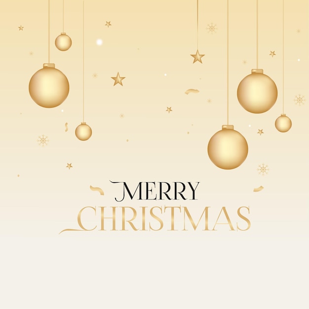 Realistic christmas background with elegant christmas balls,ornaments and typography