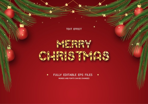 Realistic christmas background with red christmas balls and ornaments free vector