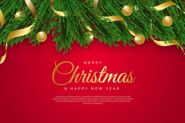 Vector realistic christmas background