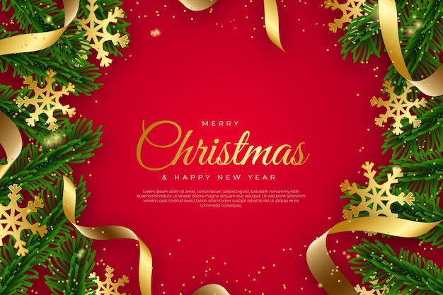 Vector realistic christmas background