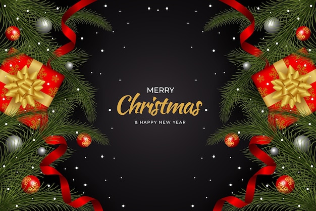 Vector realistic christmas background