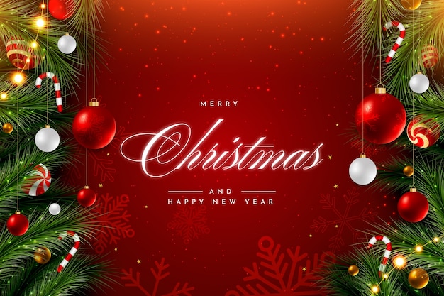 Vector realistic christmas background