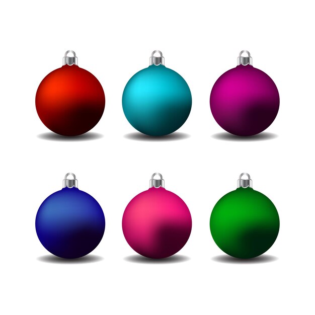 Vector realistic christmas balls