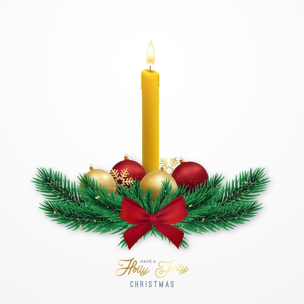Vector realistic christmas composition