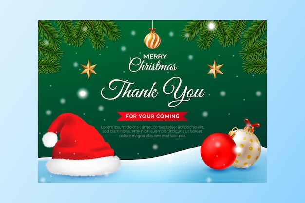 Vector realistic christmas greeting card template