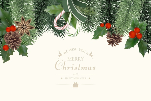 Premium Vector | Realistic christmas sale banner template.