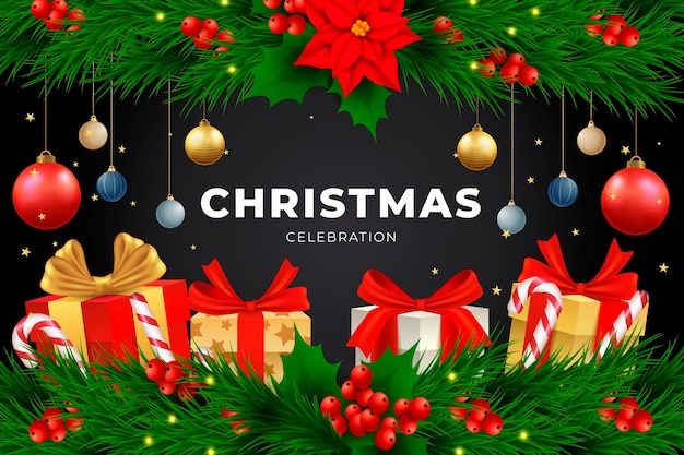 Vector realistic christmas season background