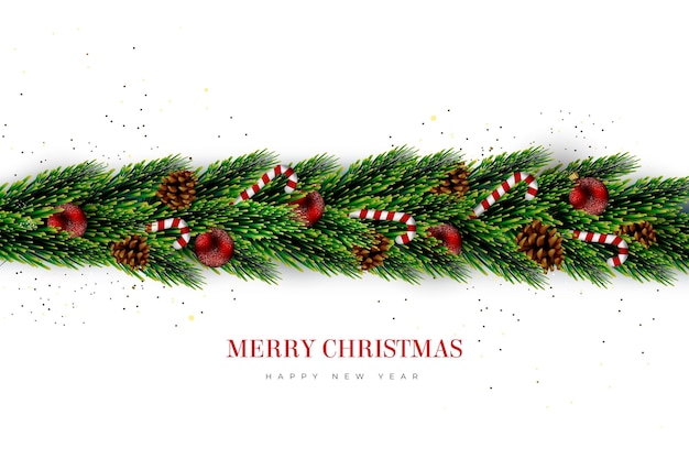 Vector realistic christmas tinsel background