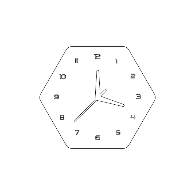 Vector realistic circle shaped analog clock