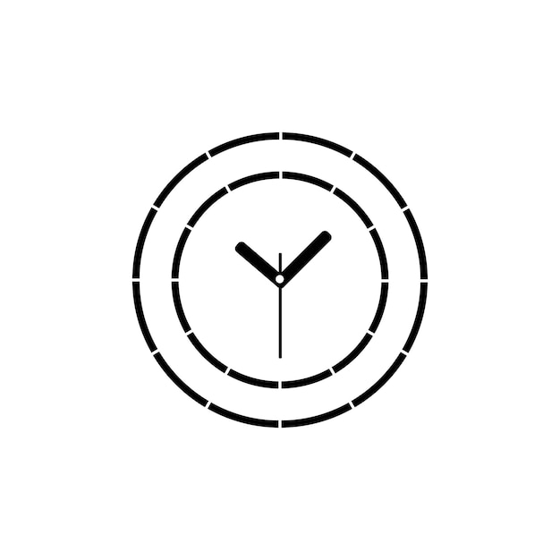 Vector realistic circle shaped analog clock