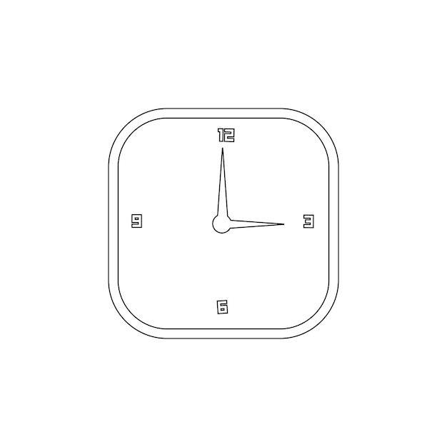 Vector realistic circle shaped analog clock