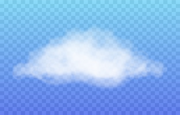 Vector realistic cloud on transparent