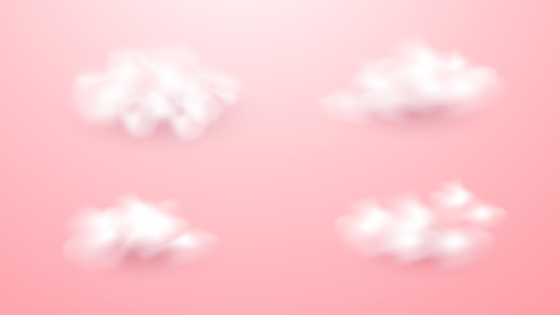 realistic clouds set