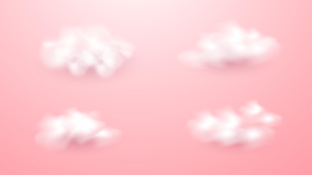 Vector realistic clouds set