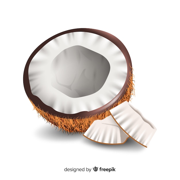 Vector realistic coconut background