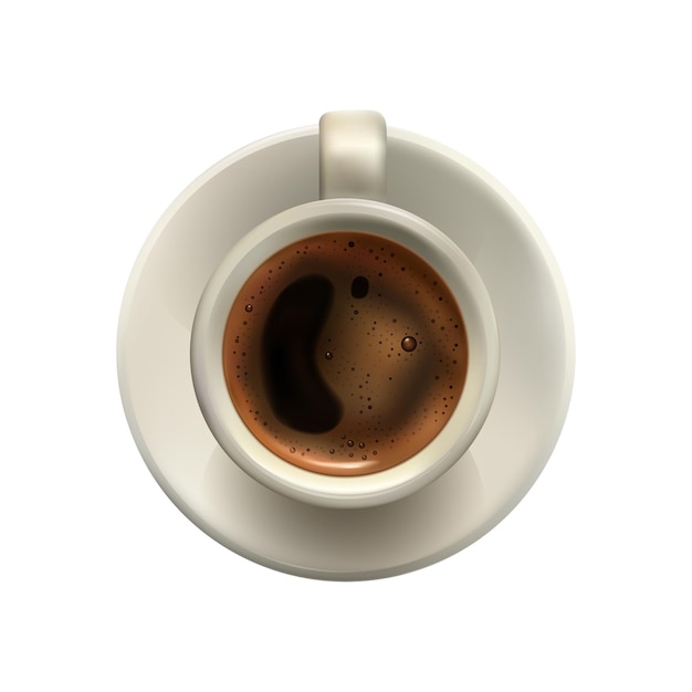 Vettore tazza di caffè realistica