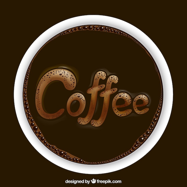 Realistic coffee logo