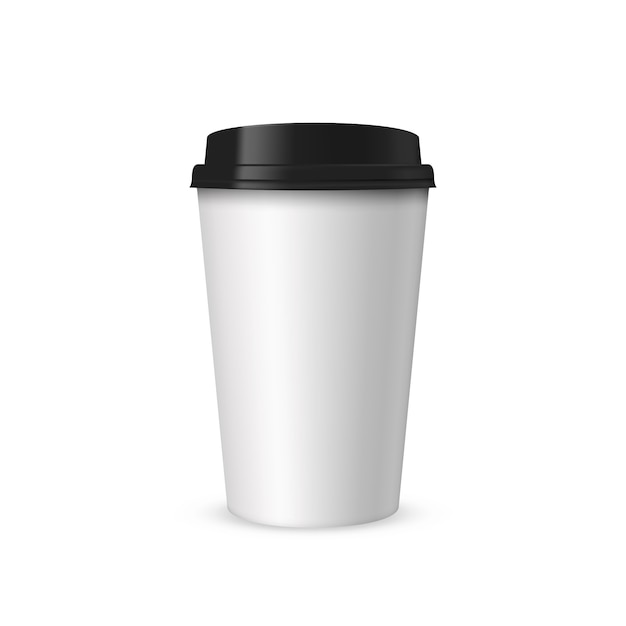 Vector realistic coffee paper cup