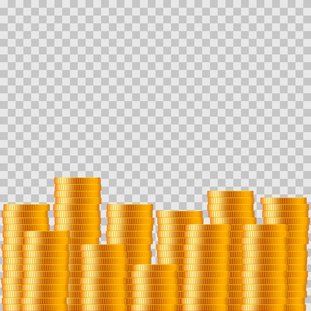 Realistic coins background