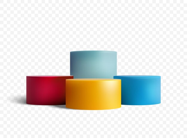 realistic color podium minimum price for displaying product mockup