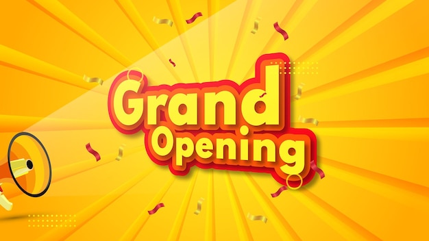 Realistic colorful grand opening background illustration