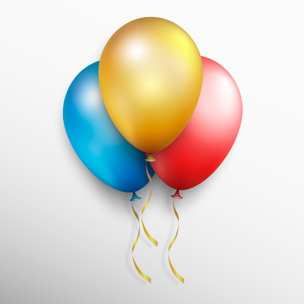 Realistic colorful vector balloons