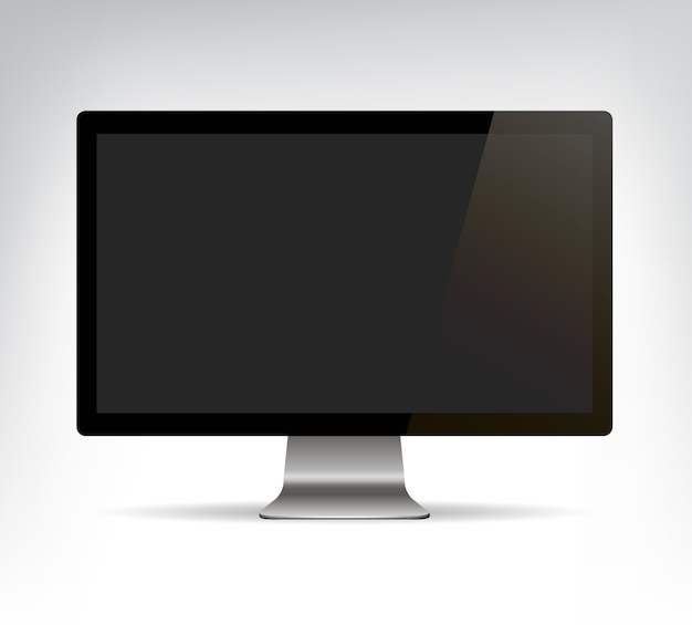 Vettore monitor del computer realistico