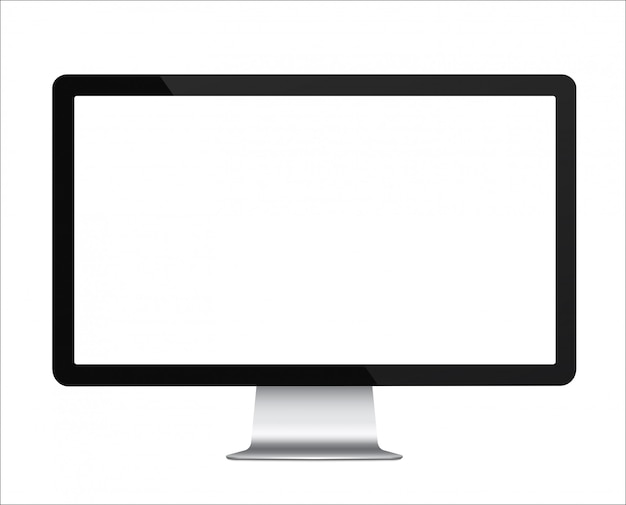 Vector realistic computer monitor